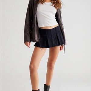 Free People Micro Mini Skort Black